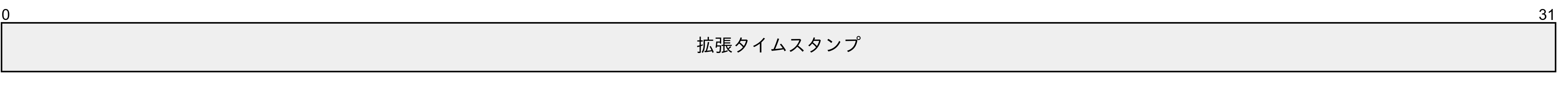 拡張タイムスタンプ。4バイトの時刻書き込み領域から成る。
